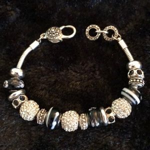 Black & Silver-tone Bracelet